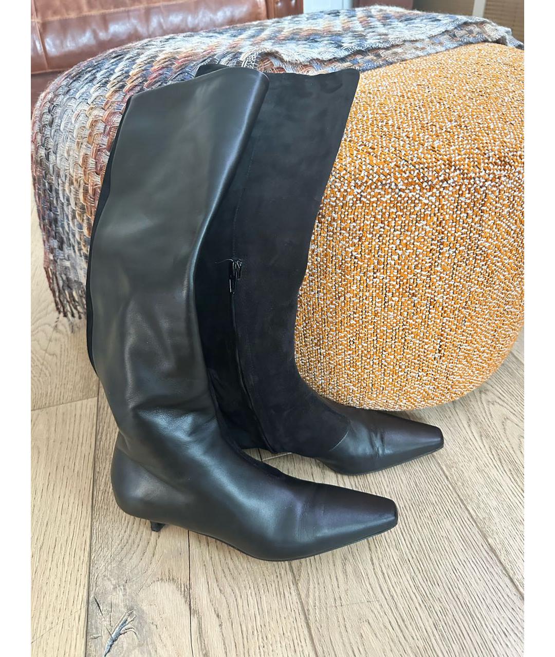 TOTEME Черные кожаные сапоги, фото 4