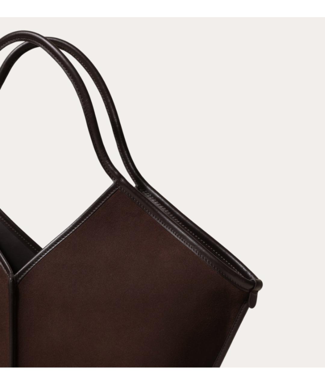 HEREU Коричневая замшевая сумка тоут, фото 2