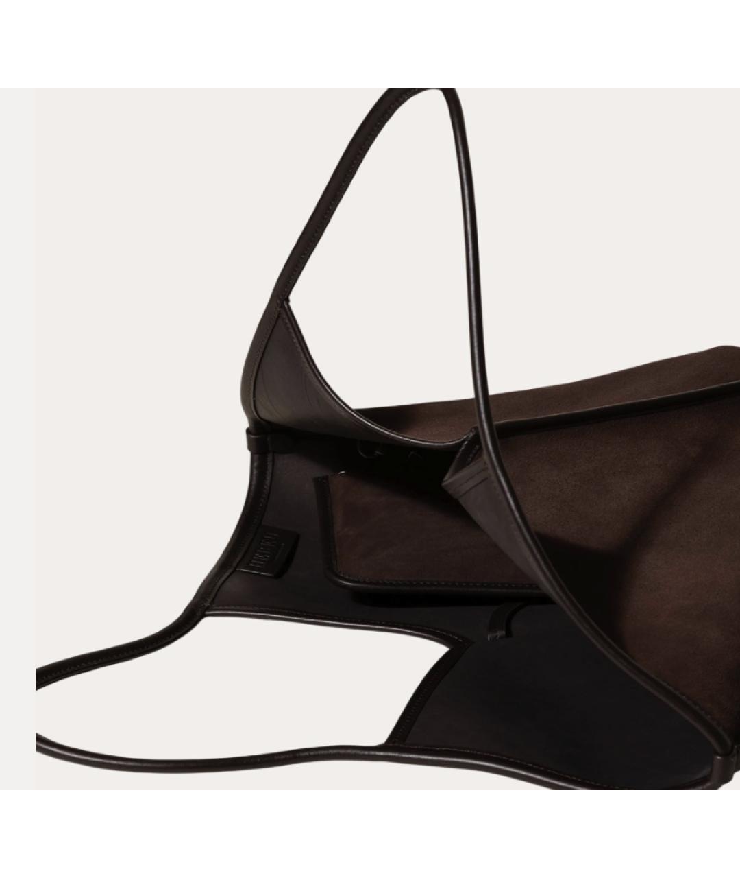 HEREU Коричневая замшевая сумка тоут, фото 5