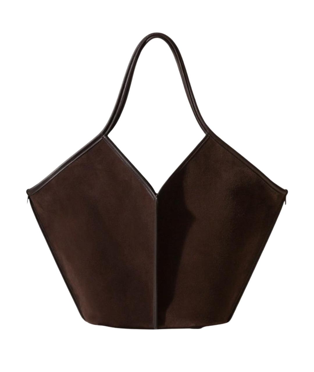 HEREU Коричневая замшевая сумка тоут, фото 1