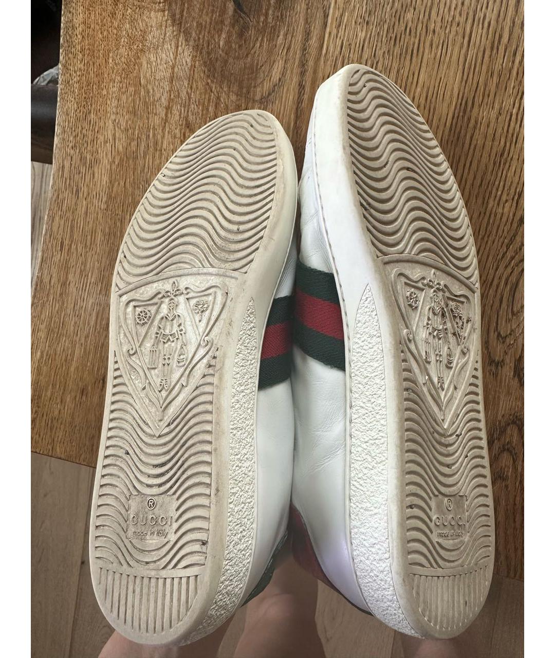 GUCCI Мульти кожаные кеды, фото 4