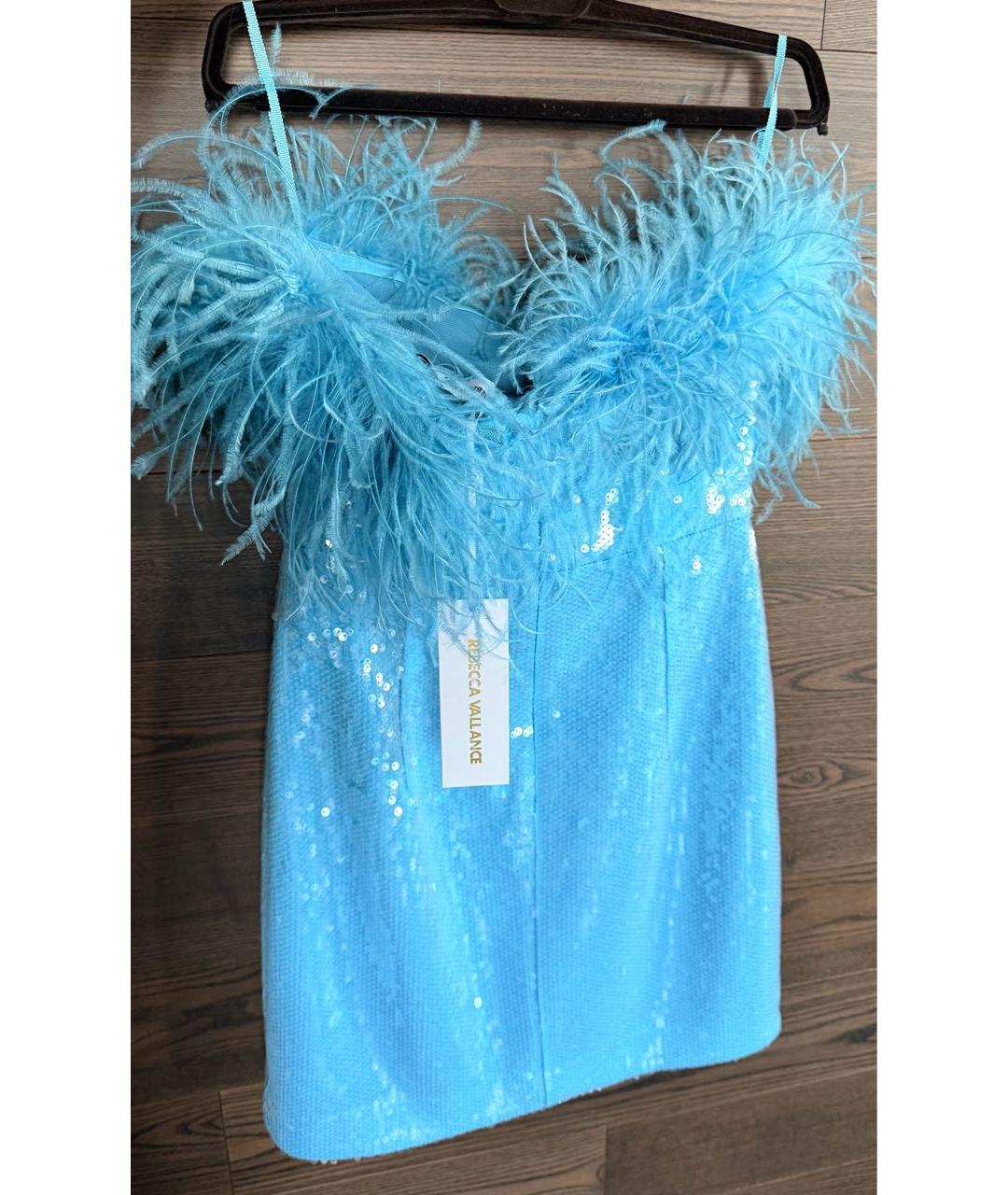 REBECCA VALLANCE Голубое коктейльное платье, фото 2