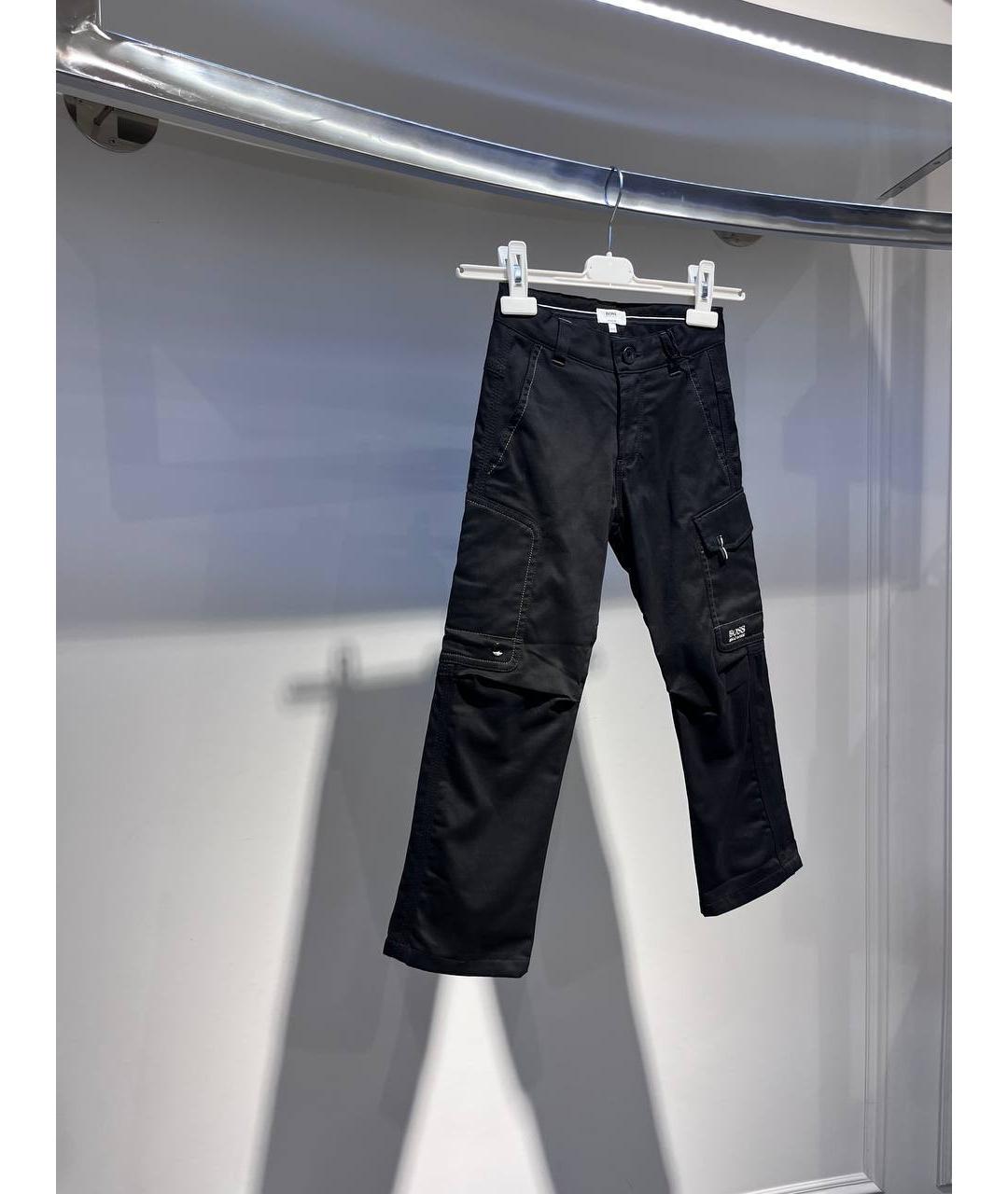 HUGO BOSS Черные хлопковые брюки и шорты, фото 2