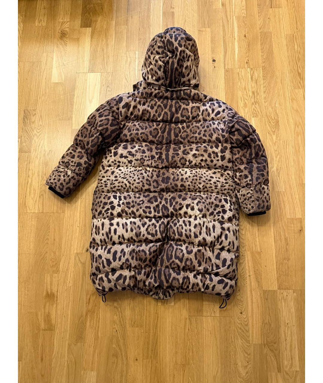 DOLCE&GABBANA Коричневый полиэстеровый пуховик, фото 2