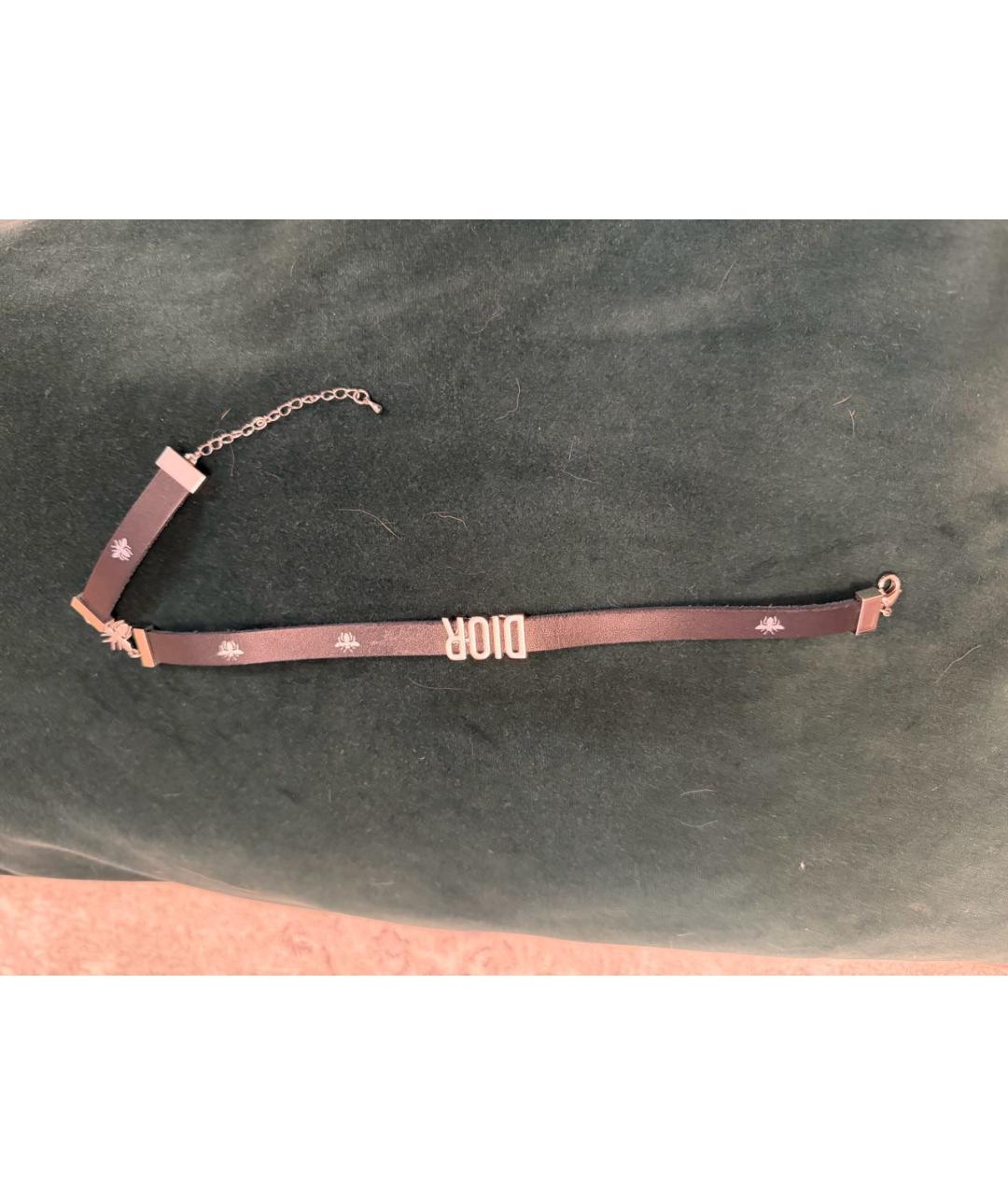 CHRISTIAN DIOR Черный кожаный чокер, фото 2