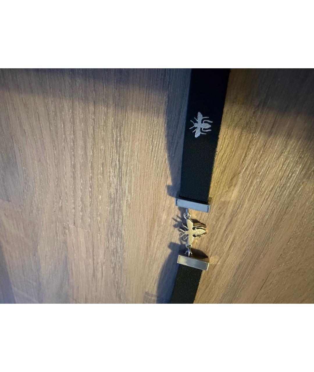 CHRISTIAN DIOR Черный кожаный чокер, фото 7