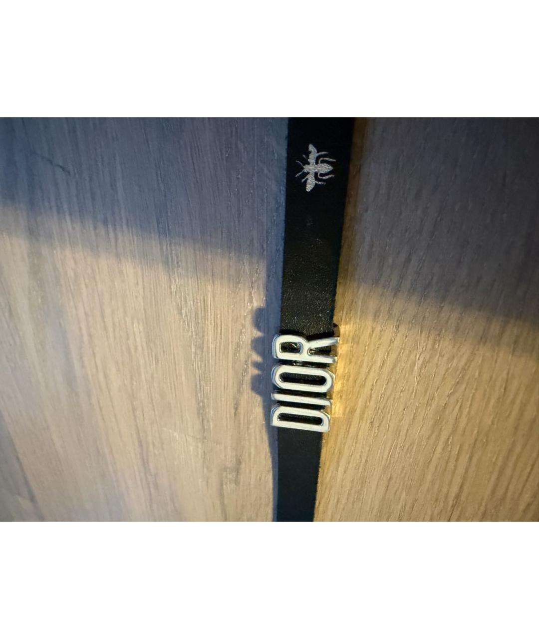 CHRISTIAN DIOR Черный кожаный чокер, фото 3