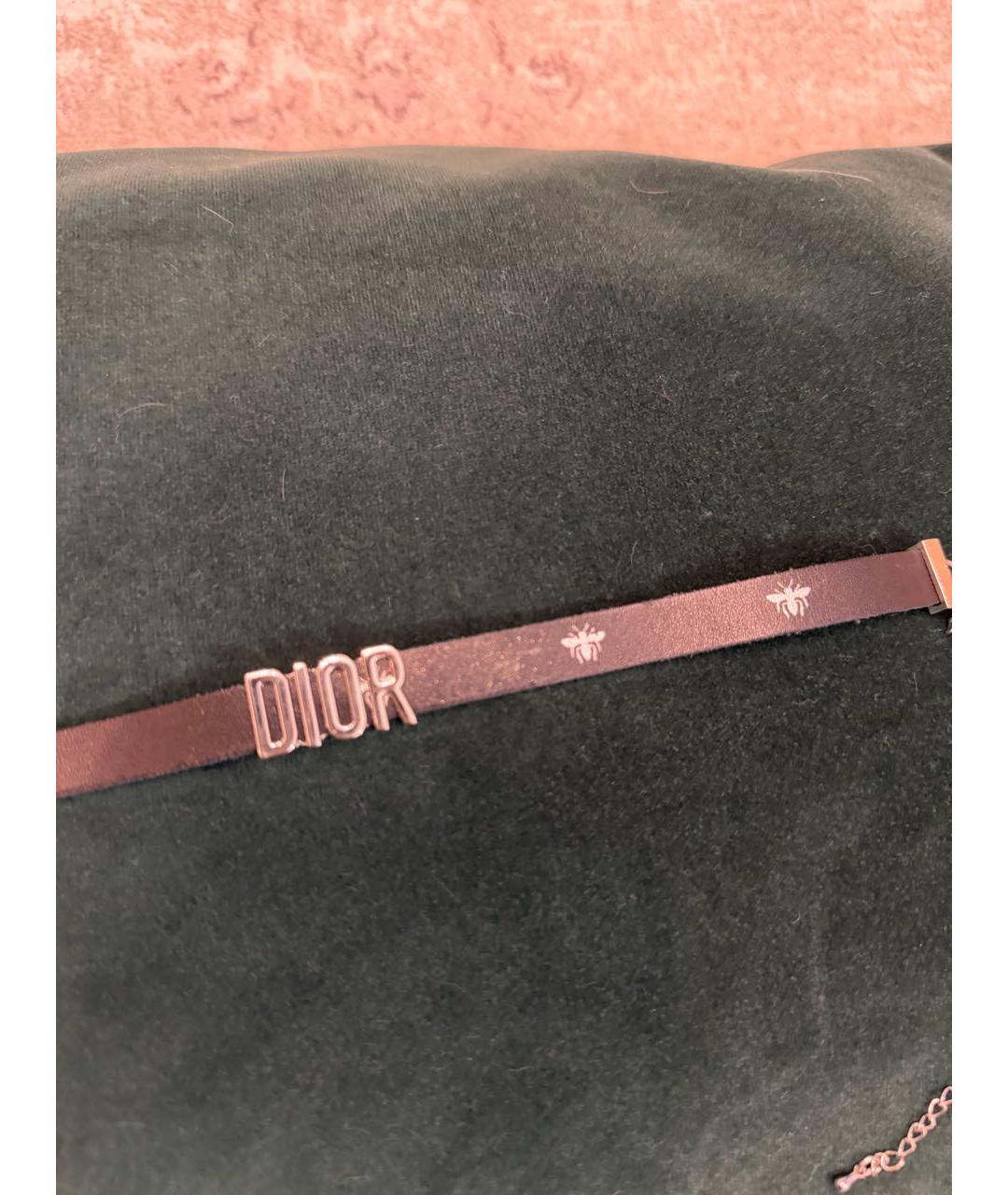 CHRISTIAN DIOR Черный кожаный чокер, фото 6