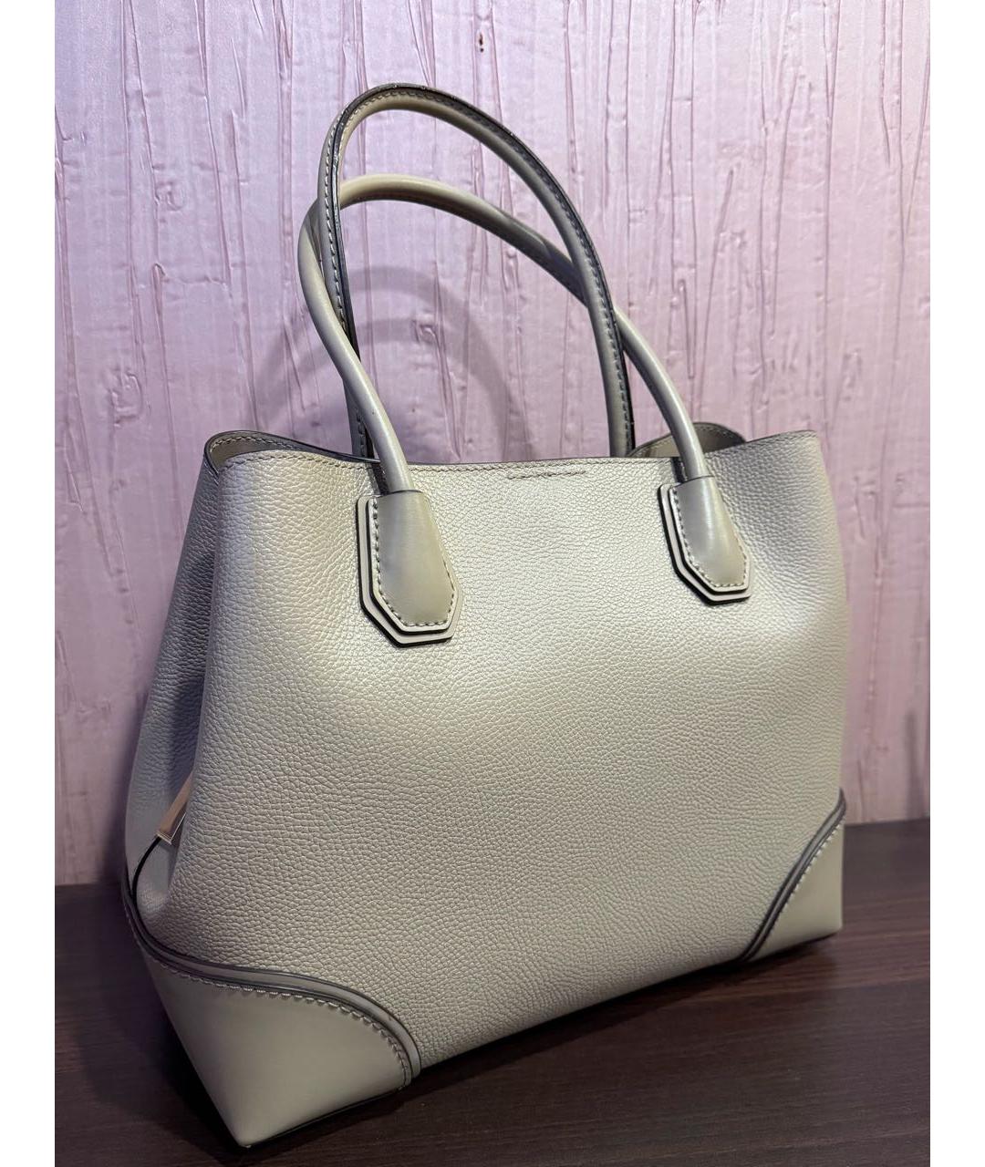 MICHAEL KORS Бежевая кожаная сумка тоут, фото 3