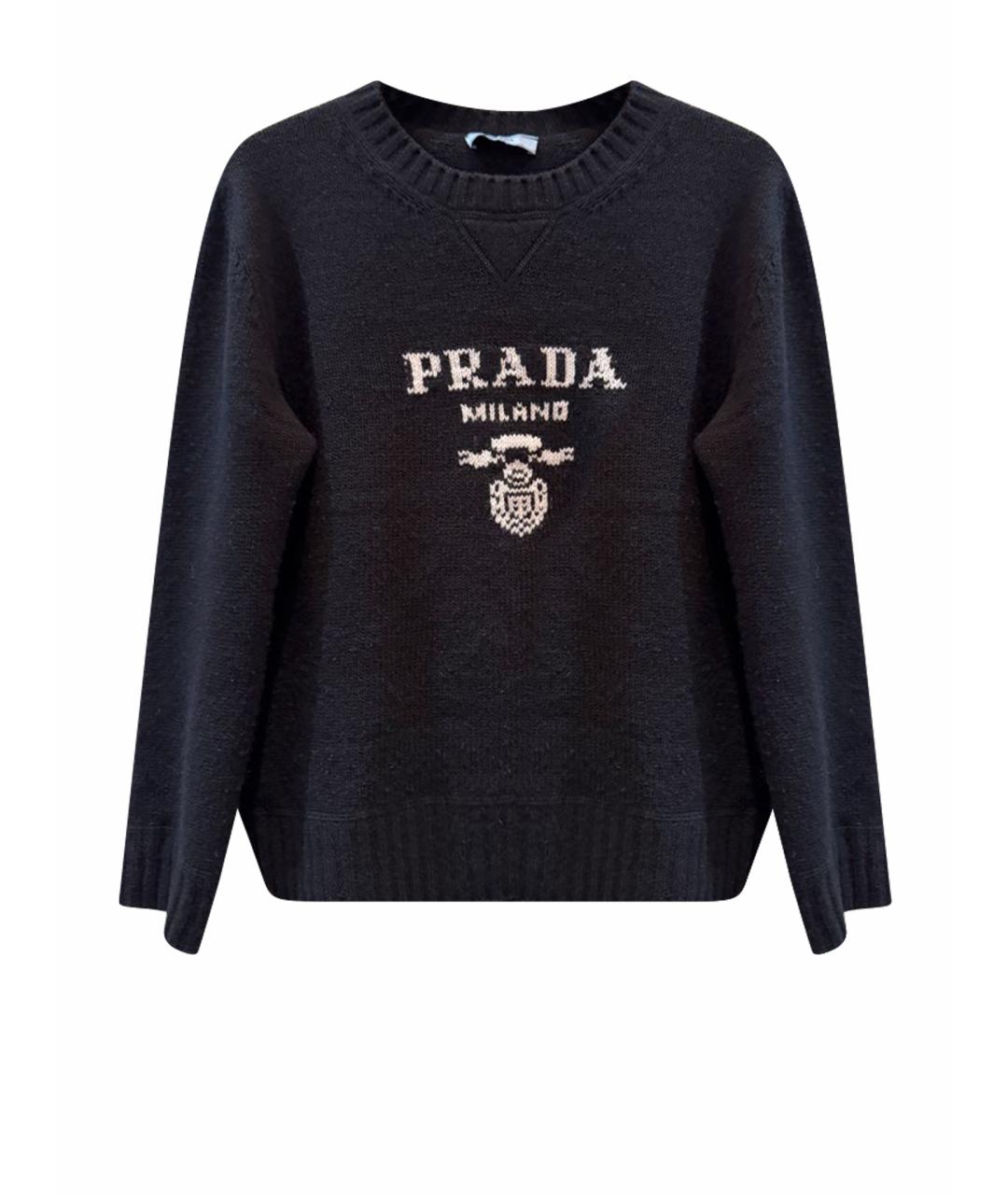 PRADA Черный кашемировый джемпер / свитер, фото 1