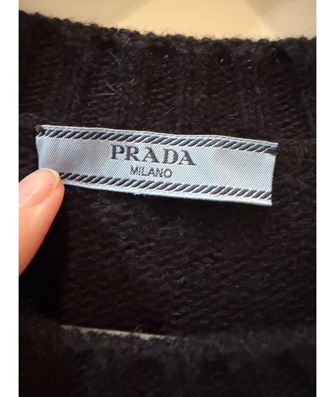 PRADA Черный кашемировый джемпер / свитер, фото 3