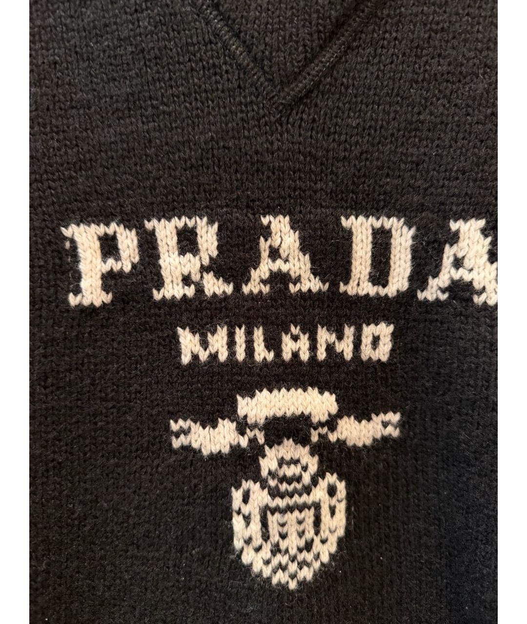 PRADA Черный кашемировый джемпер / свитер, фото 2
