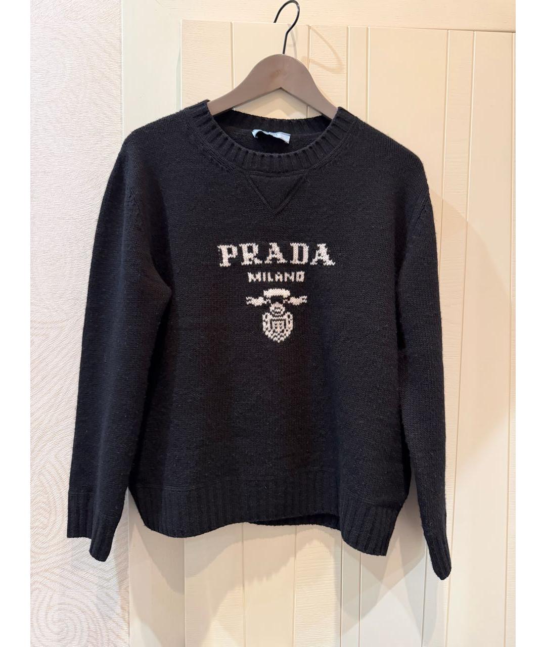 PRADA Черный кашемировый джемпер / свитер, фото 6