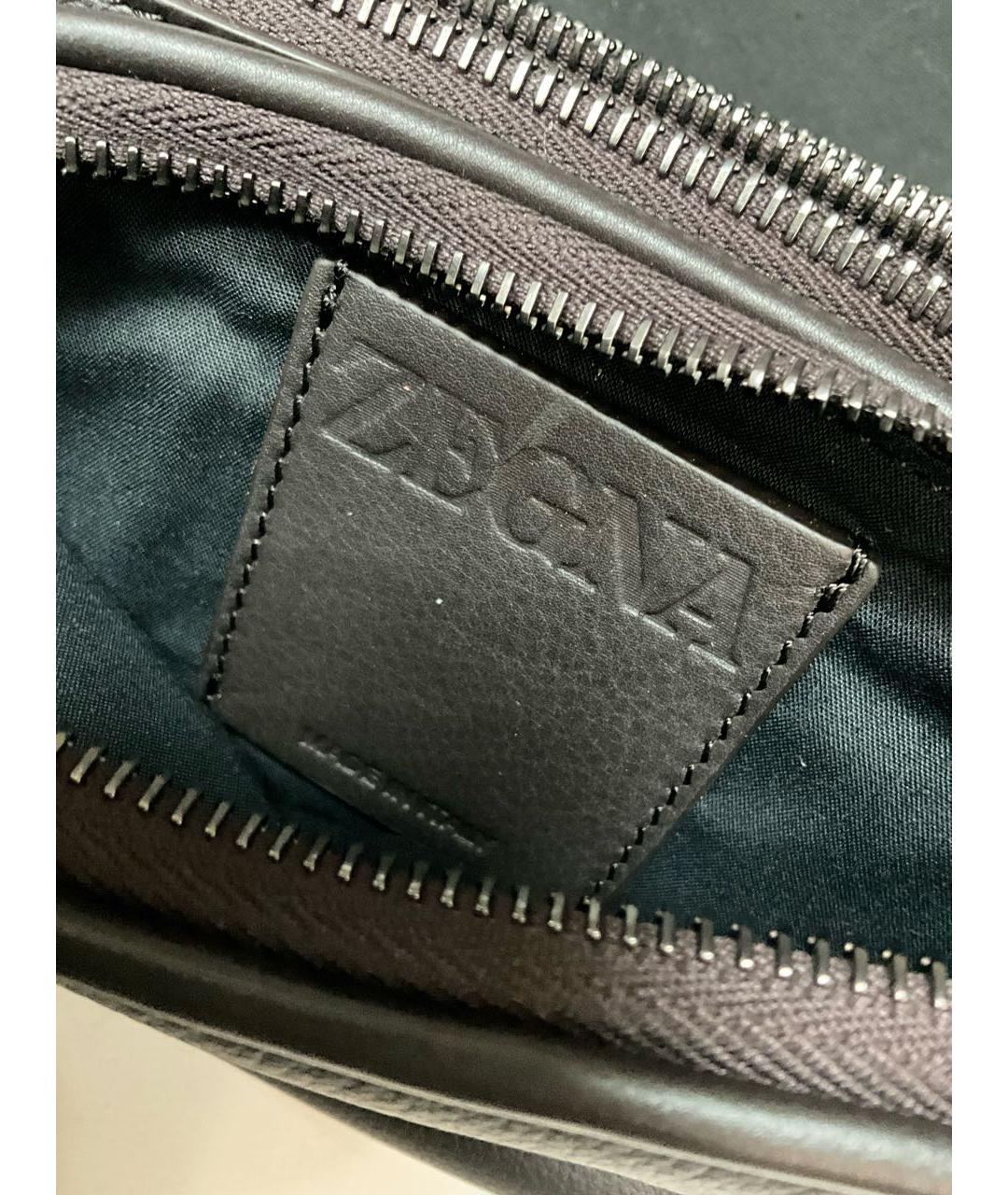 ZEGNA Коричневая кожаная барсетка, фото 5