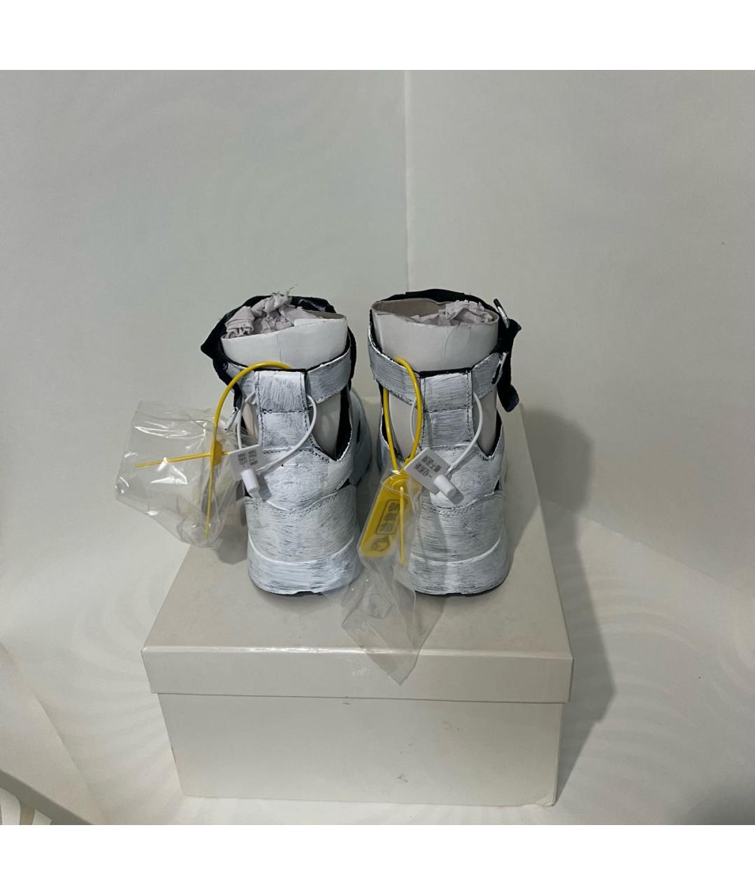MAISON MARGIELA Белые кожаные кроссовки, фото 4