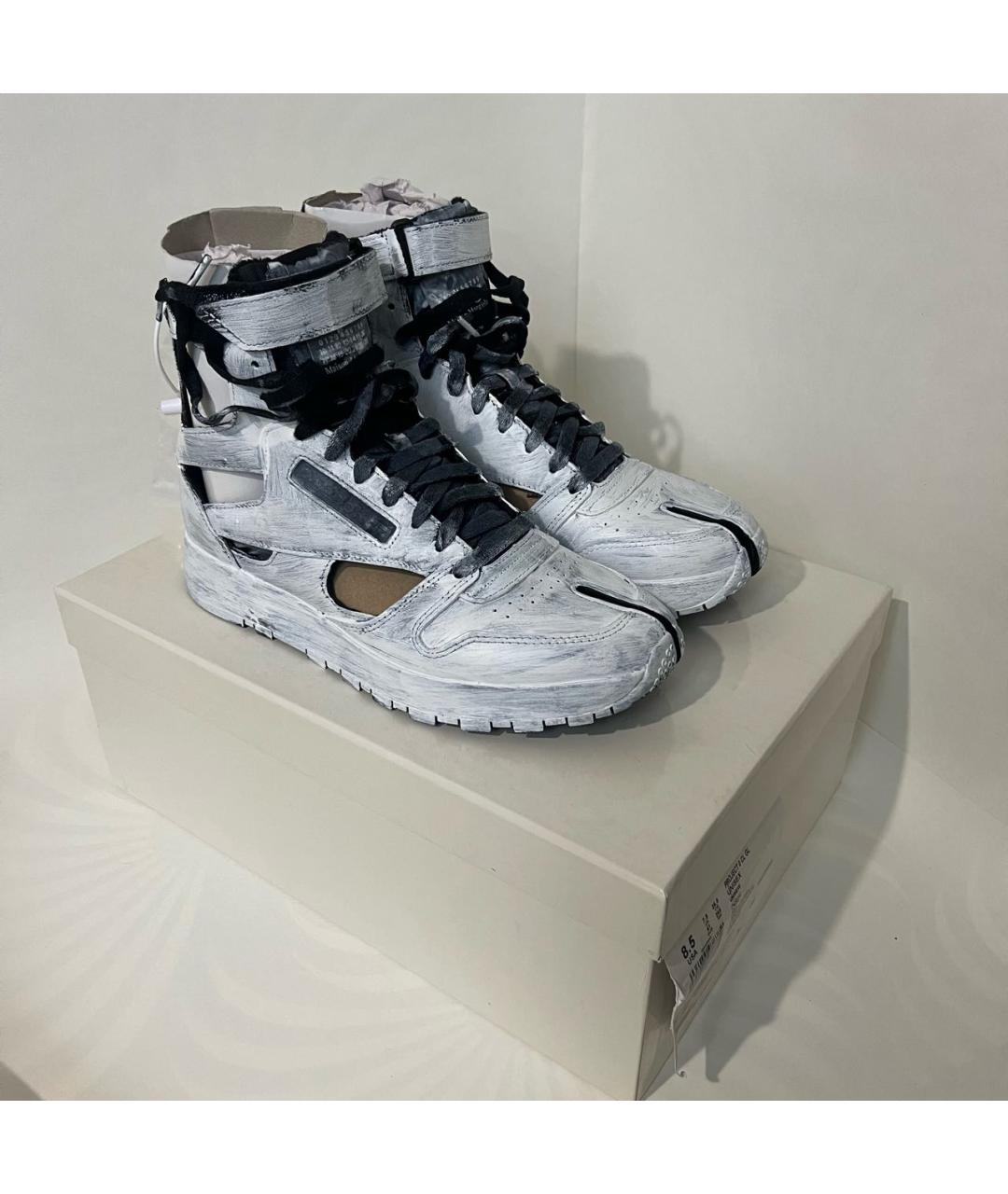 MAISON MARGIELA Белые кожаные кроссовки, фото 2