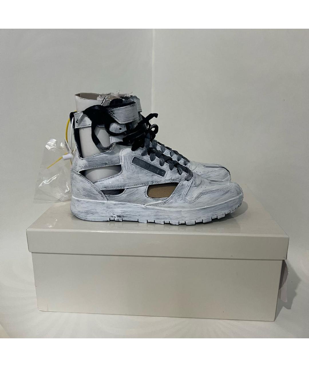 MAISON MARGIELA Белые кожаные кроссовки, фото 7