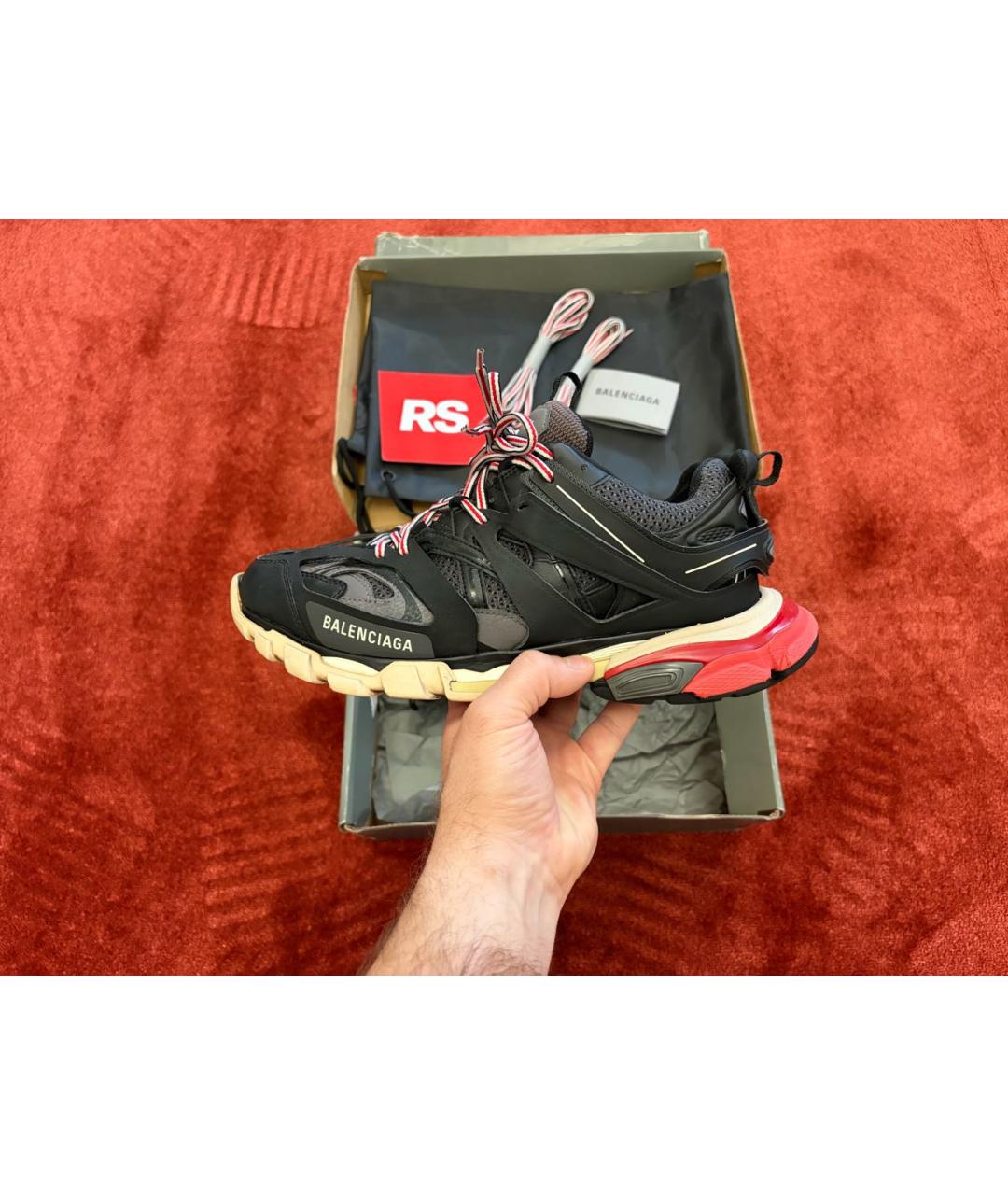 BALENCIAGA Мульти низкие кроссовки / кеды из искусственной кожи, фото 9