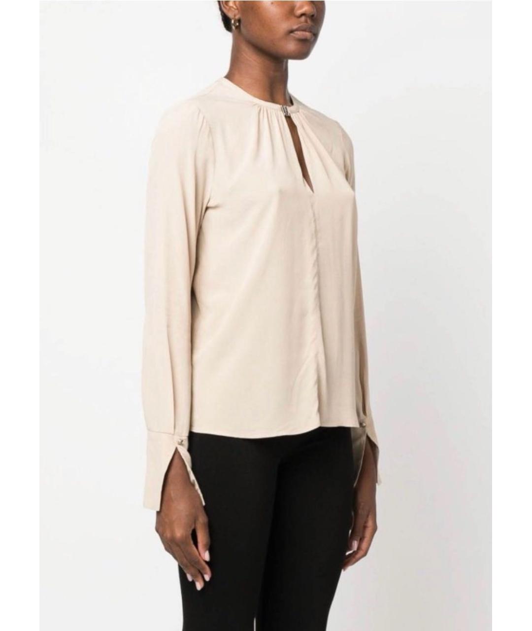 PATRIZIA PEPE Бежевая вискозная блузы, фото 6