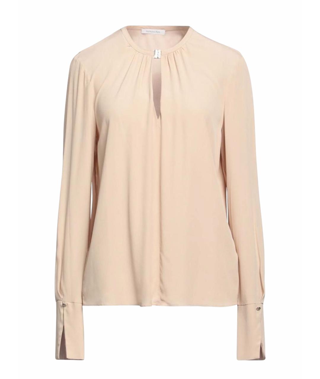 PATRIZIA PEPE Бежевая вискозная блузы, фото 9