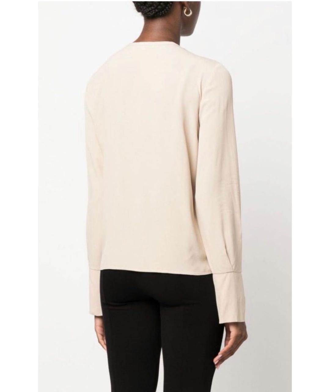 PATRIZIA PEPE Бежевая вискозная блузы, фото 8