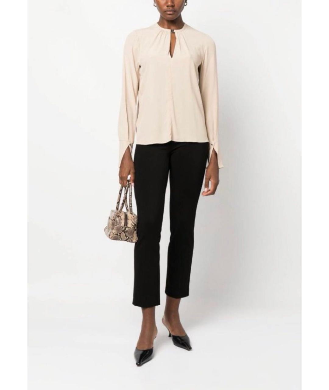 PATRIZIA PEPE Бежевая вискозная блузы, фото 7