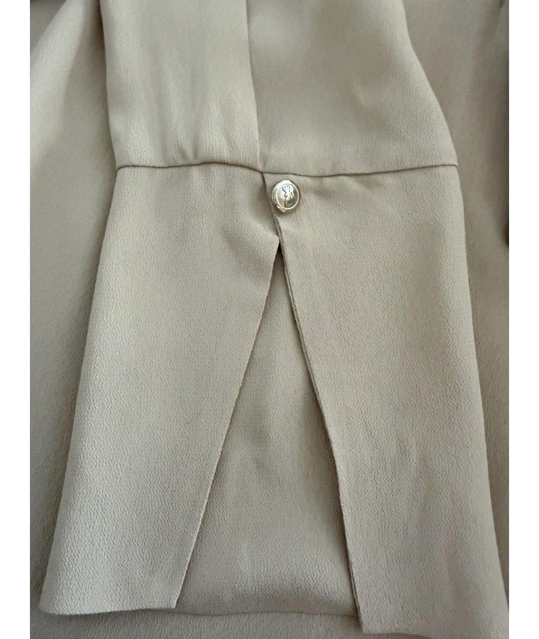 PATRIZIA PEPE Бежевая вискозная блузы, фото 5