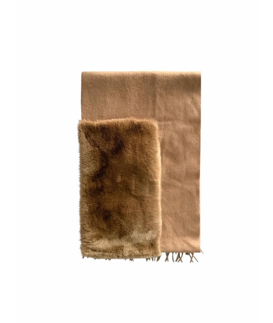 MAX MARA STUDIO Коричневый кашемировый шарф, фото 1