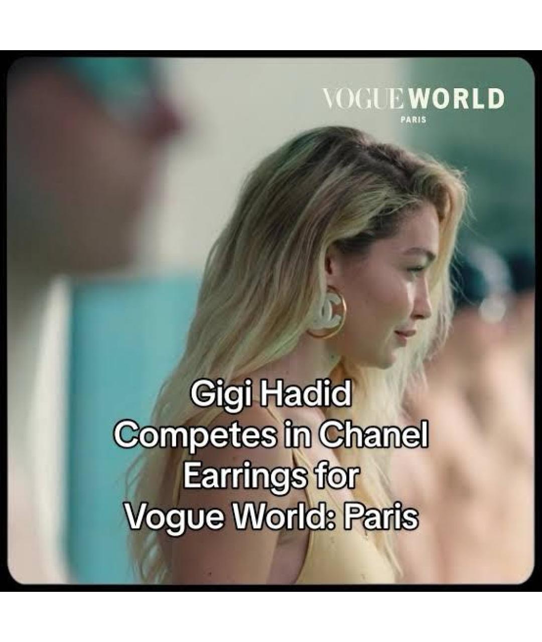 CHANEL Золотые металлические серьги, фото 8