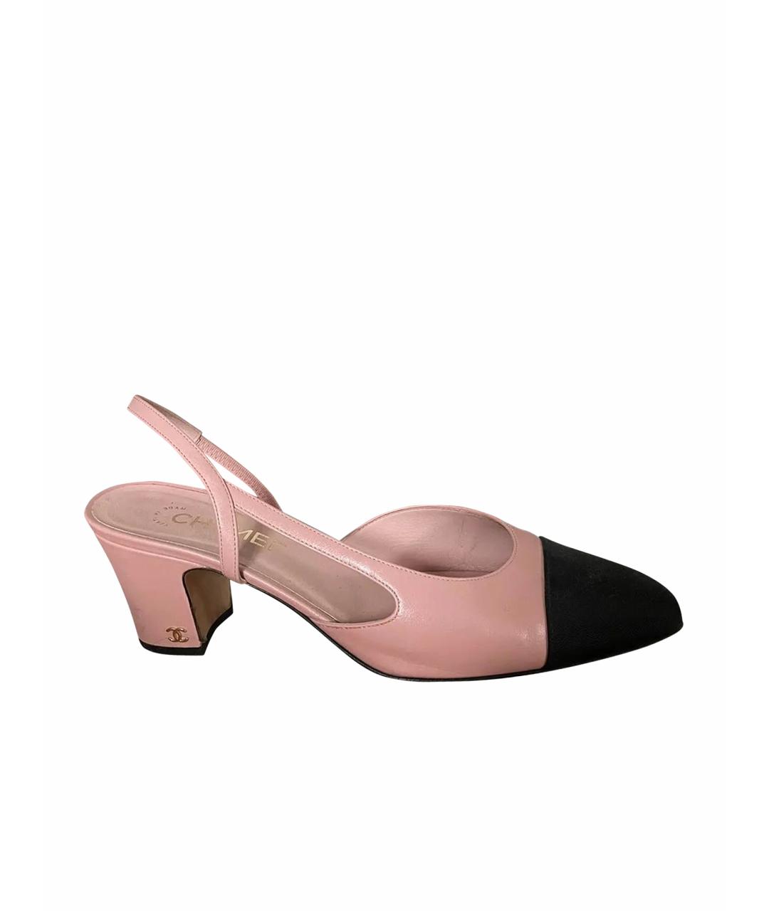 CHANEL Розовые кожаные туфли, фото 1