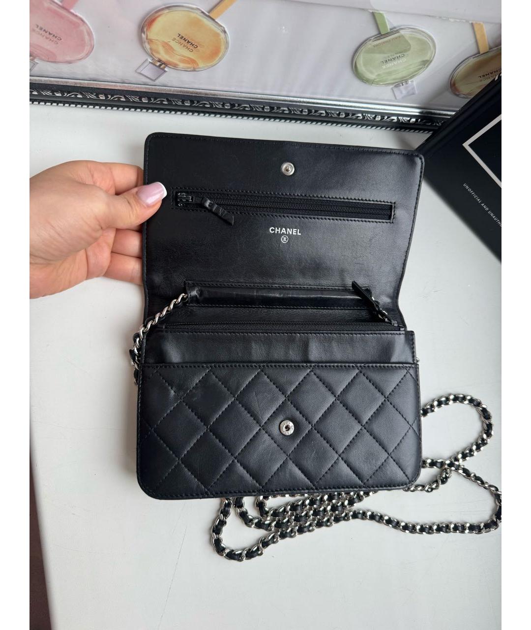 CHANEL Черная кожаная сумка через плечо, фото 2