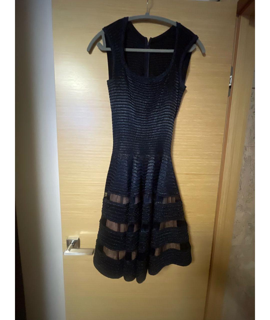 ALAIA Синее вискозное повседневное платье, фото 5