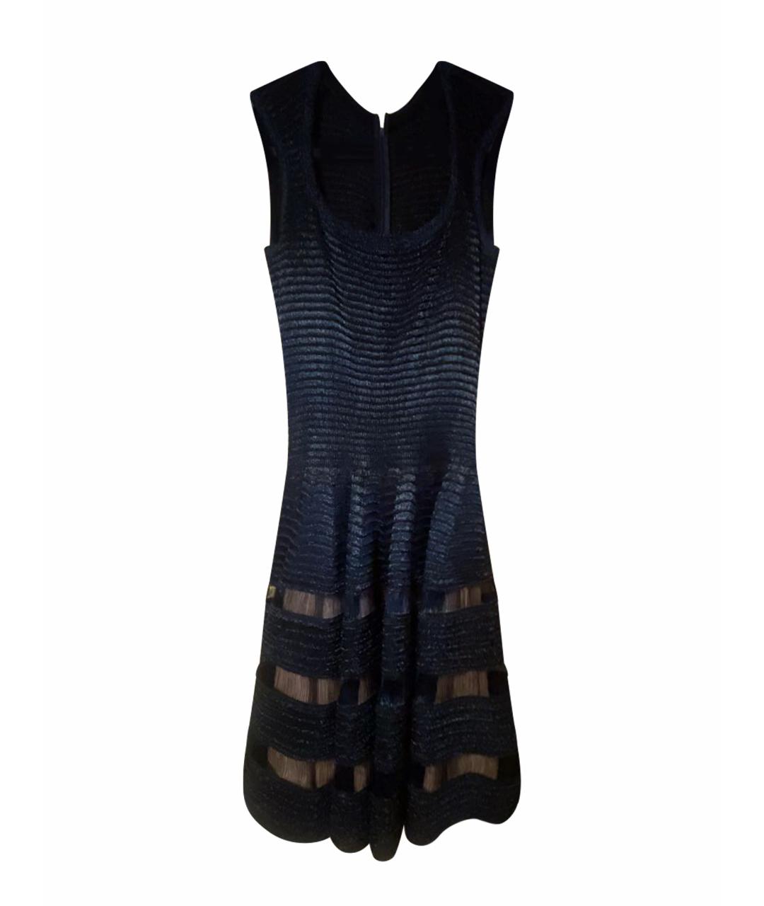 ALAIA Синее вискозное повседневное платье, фото 1