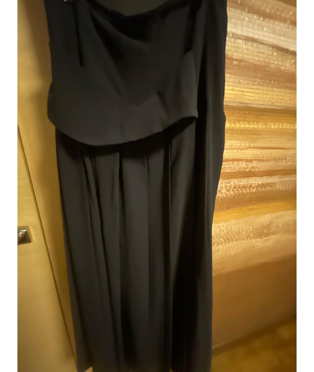 VICTORIA BECKHAM Синяя полиэстеровая юбка миди, фото 4