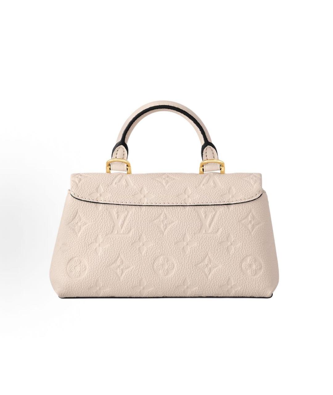 LOUIS VUITTON Бежевая кожаная сумка с короткими ручками, фото 3