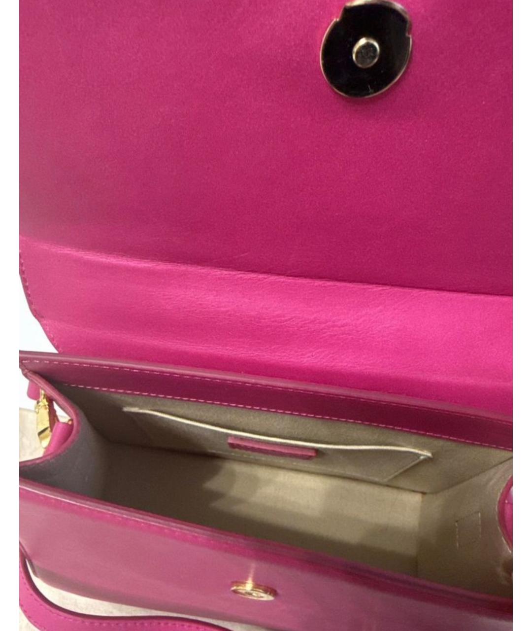 JACQUEMUS Розовая кожаная сумка через плечо, фото 4
