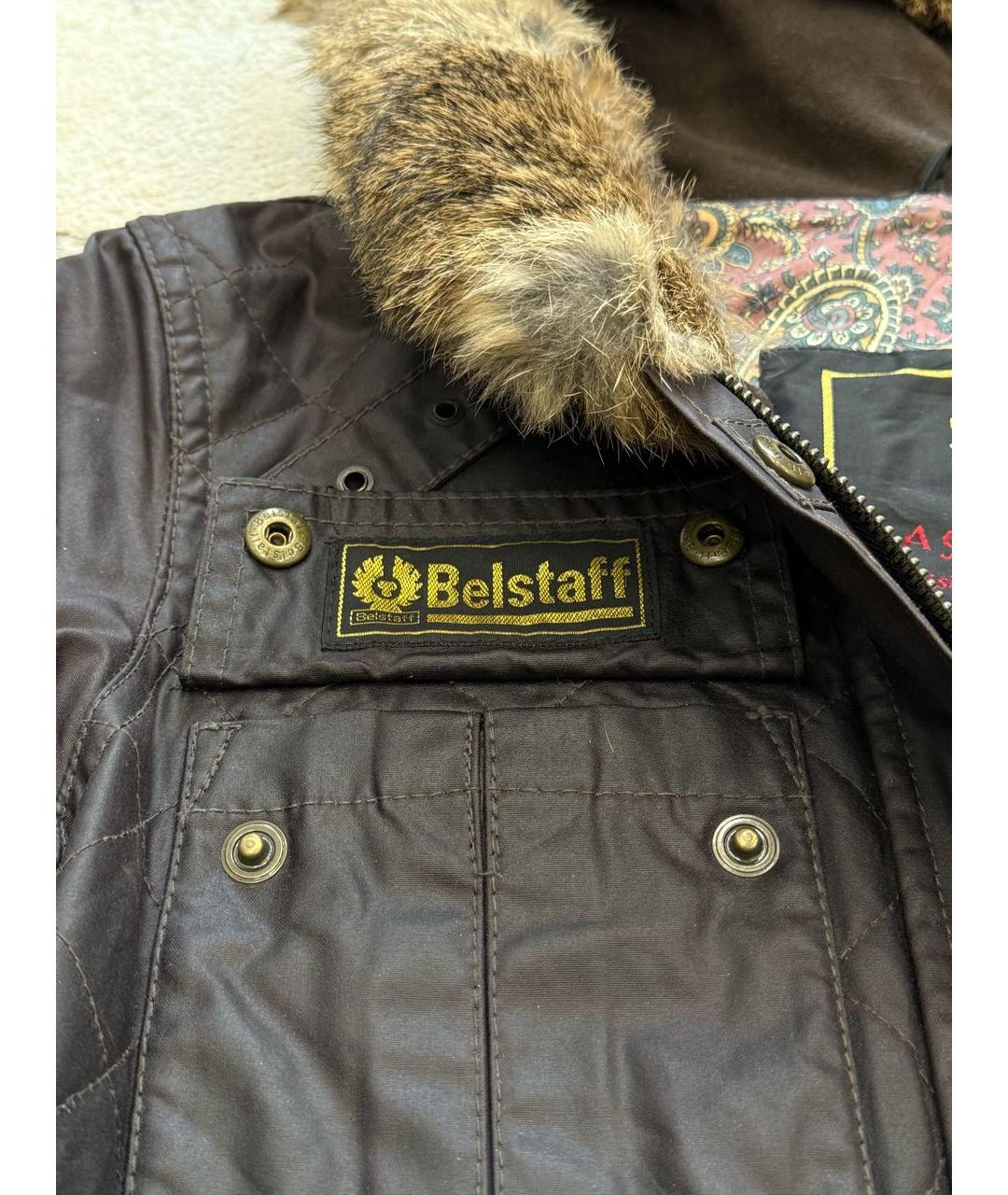 BELSTAFF Коричневая хлопковая куртка, фото 4