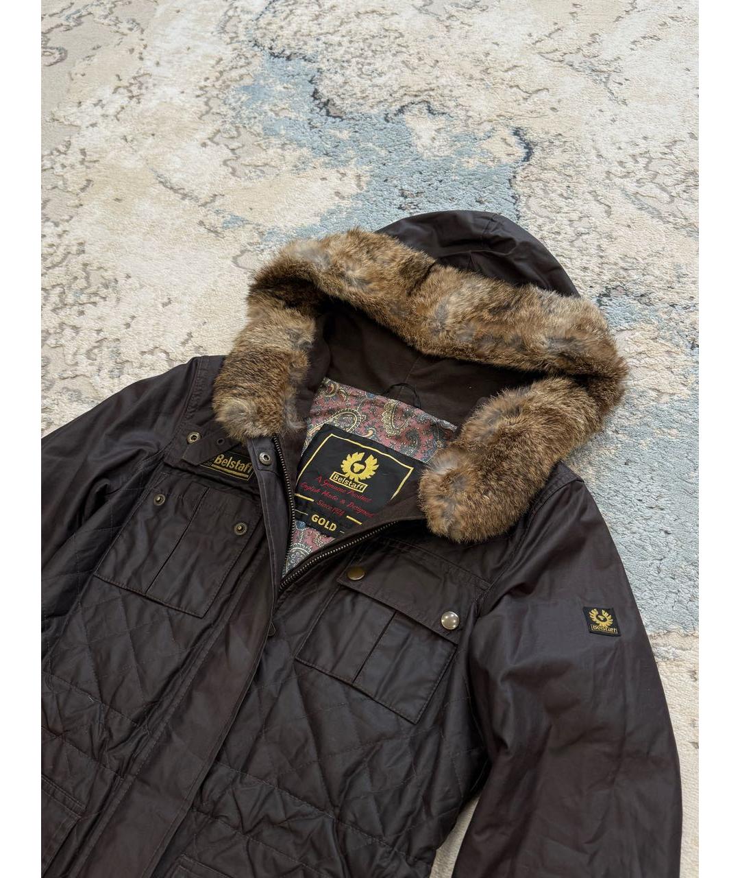 BELSTAFF Коричневая хлопковая куртка, фото 5