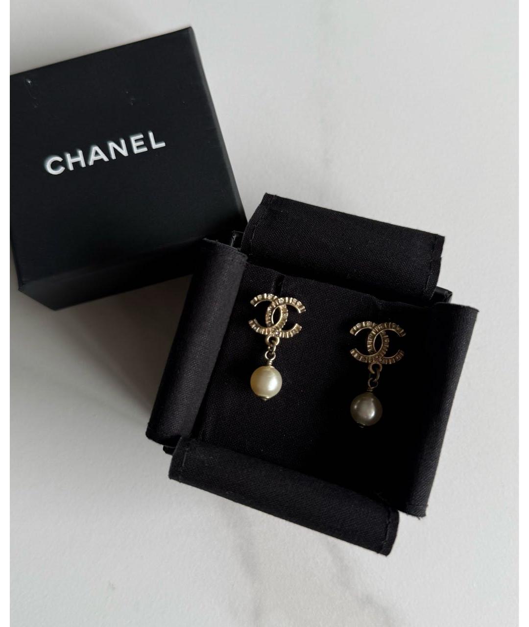 CHANEL Золотые серьги, фото 2