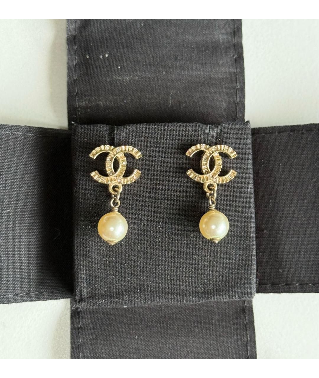 CHANEL Золотые серьги, фото 3