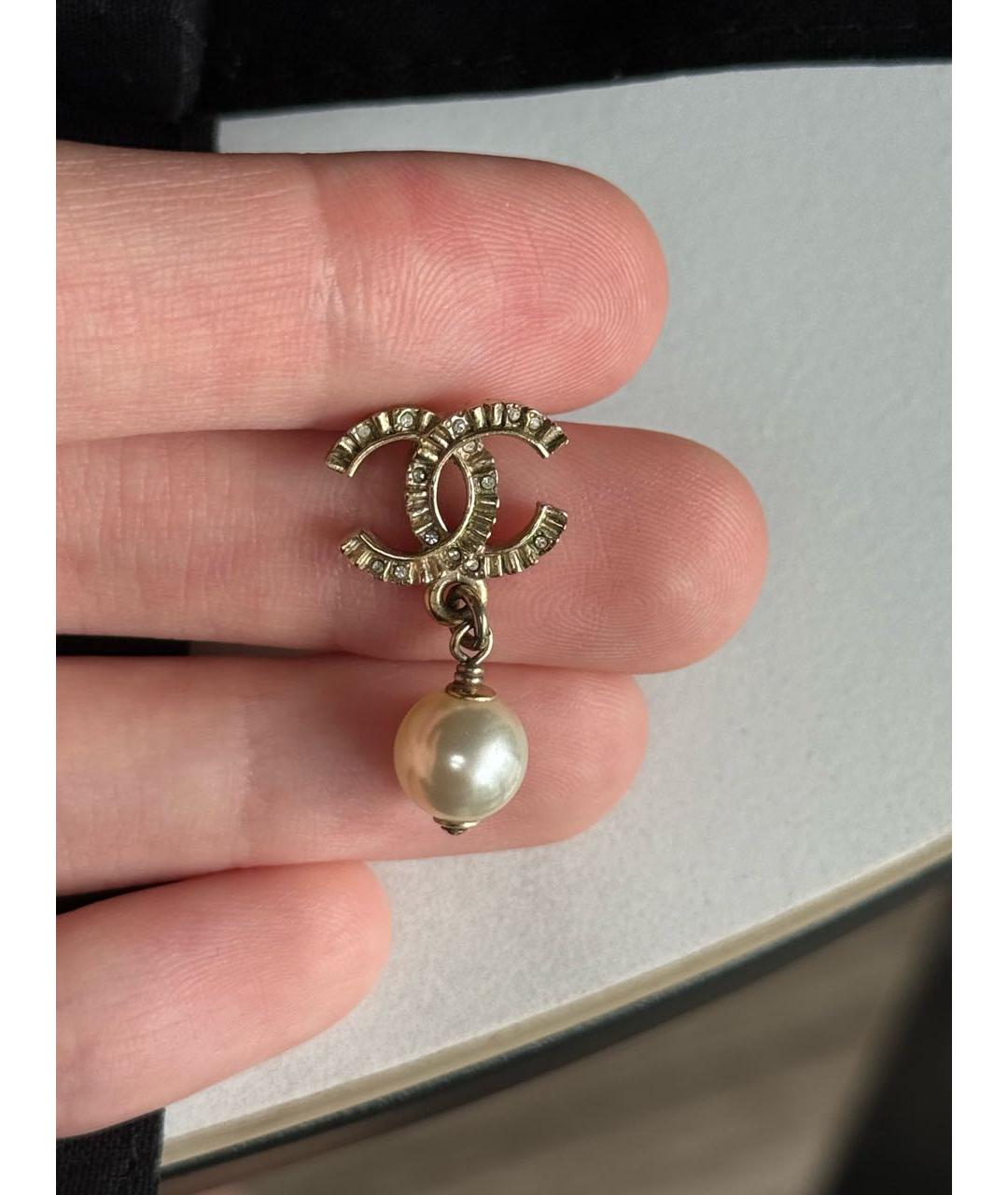 CHANEL Золотые серьги, фото 4