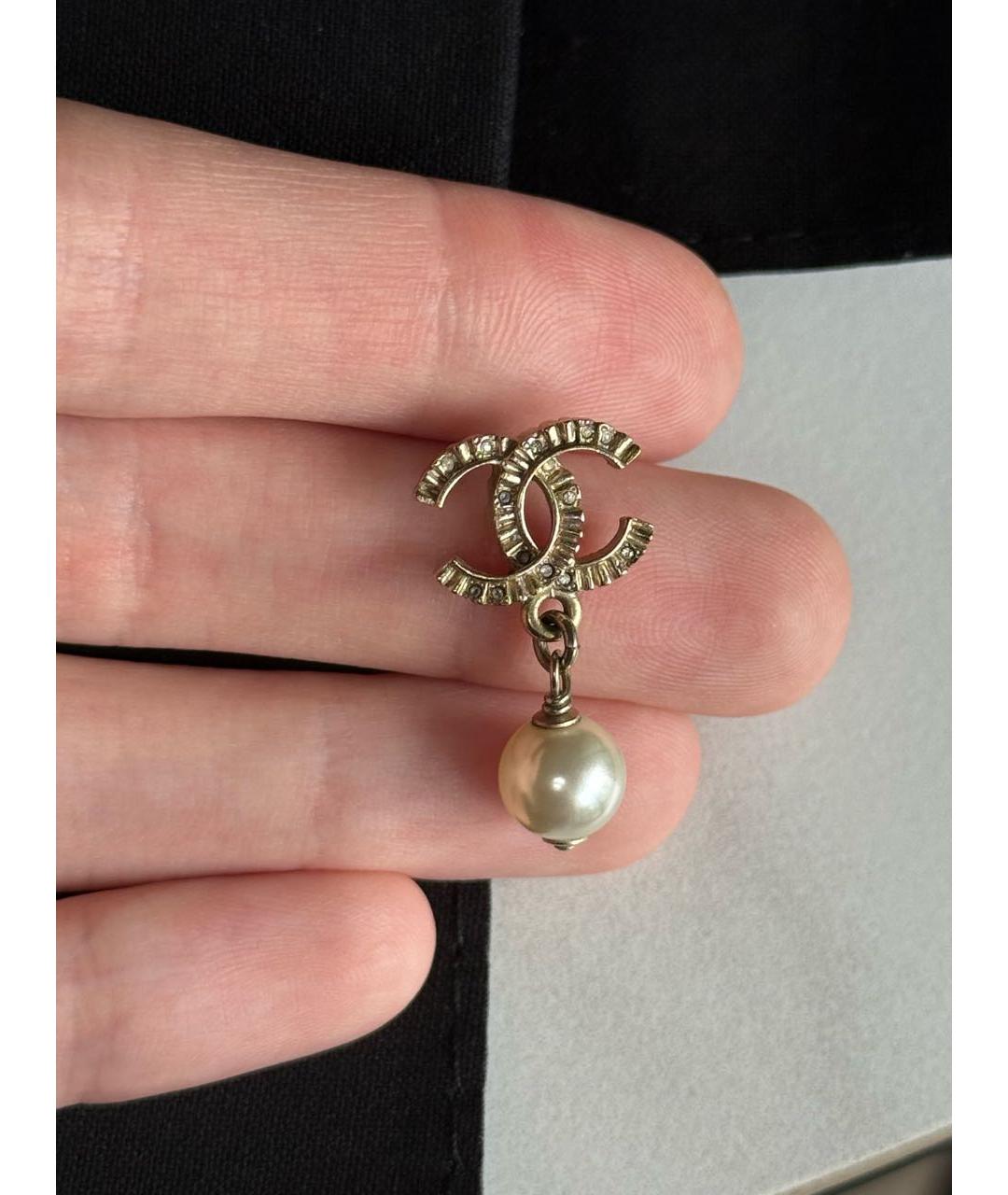 CHANEL Золотые серьги, фото 5