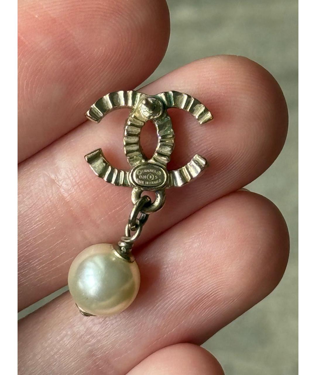 CHANEL Золотые серьги, фото 6