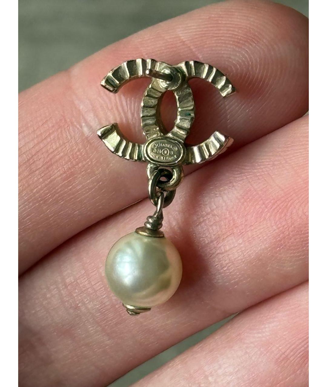 CHANEL Золотые серьги, фото 7