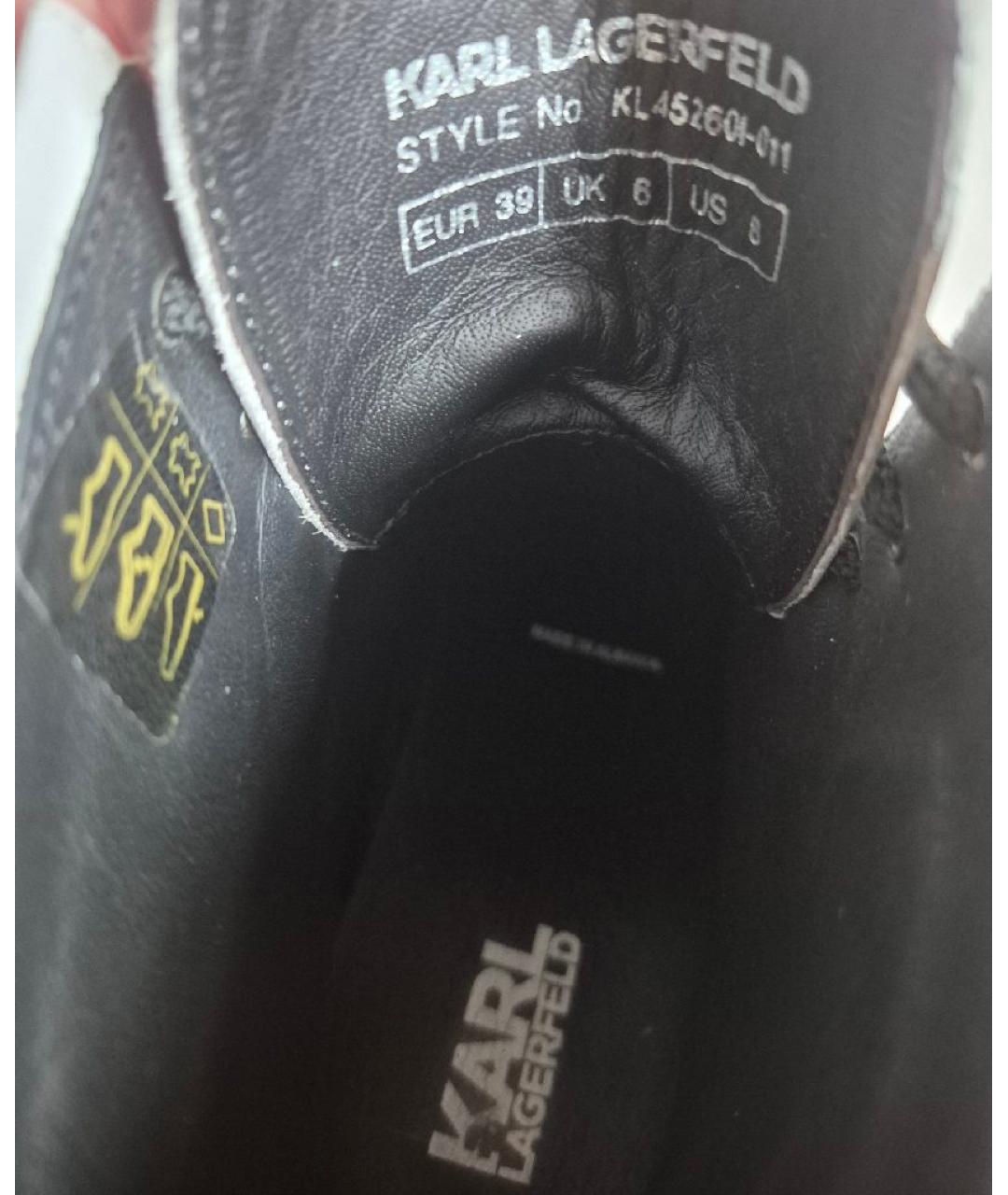 KARL LAGERFELD Белые кожаные ботинки, фото 6