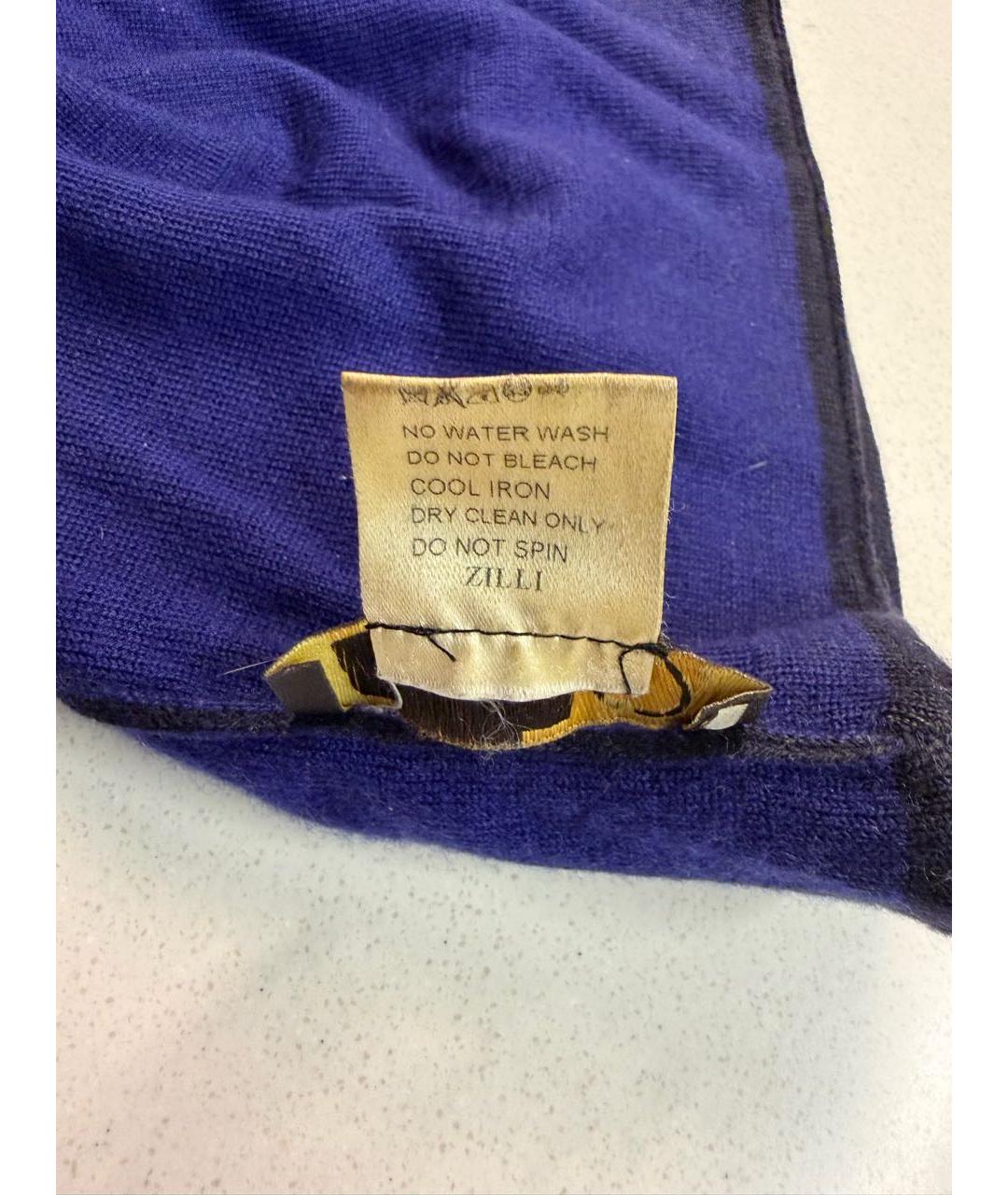 ZILLI Темно-синяя кашемировая шапка, фото 4