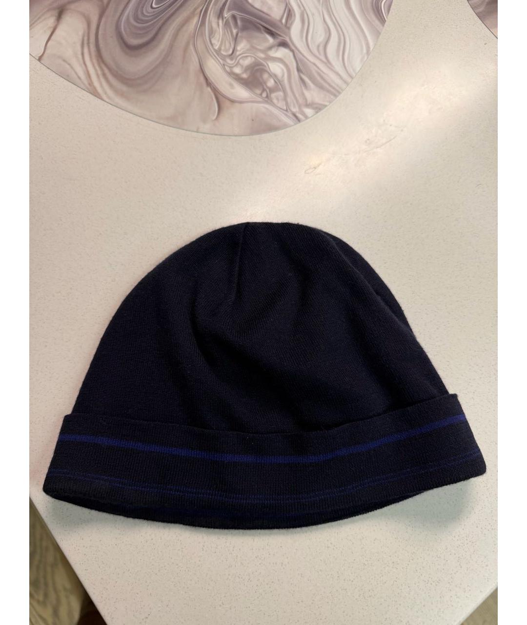 ZILLI Темно-синяя кашемировая шапка, фото 2