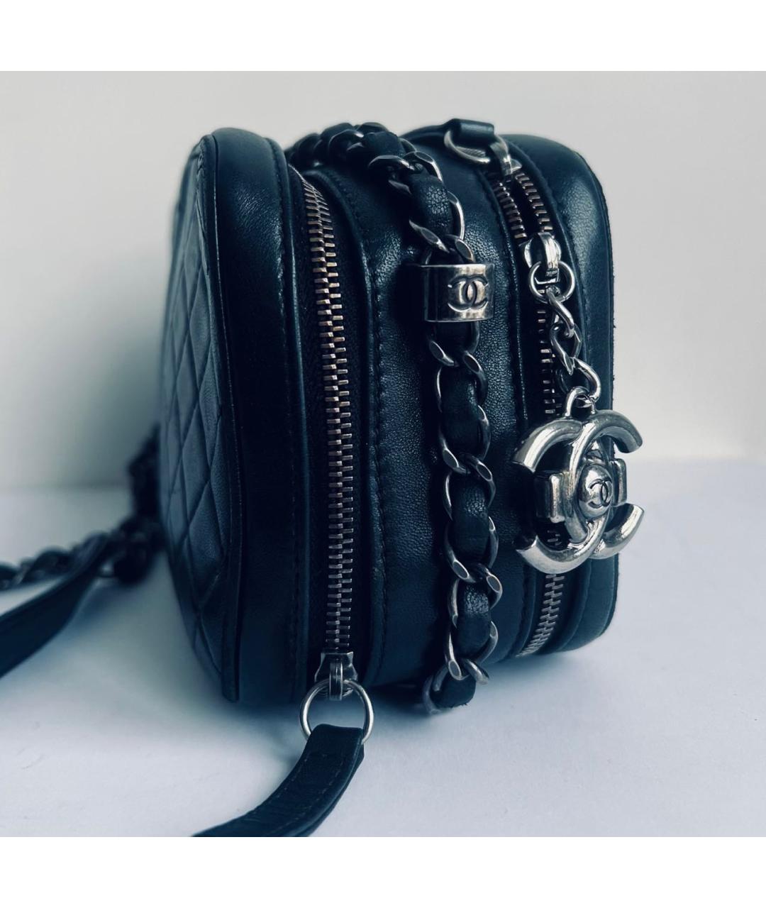 CHANEL Черная кожаная сумка через плечо, фото 3
