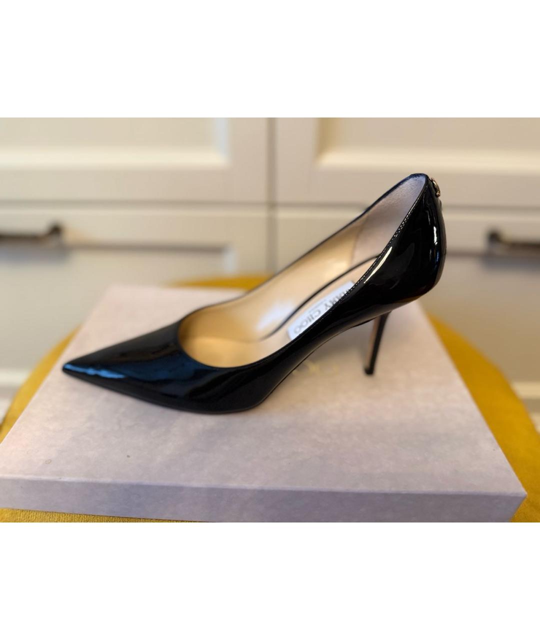 JIMMY CHOO Черные туфли из лакированной кожи, фото 8