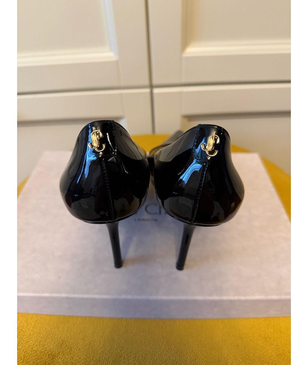 JIMMY CHOO Черные туфли из лакированной кожи, фото 3